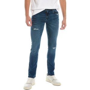 Cavalli Class by Roberto Cavalli Slim Straight Distress Denim Jeans ( 30 )
